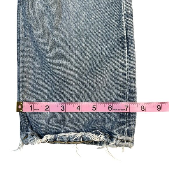 Agolde Jeans Womens Size 27 Blue Lana Straight Leg High Rise Distressed Denim - Picture 15 of 16